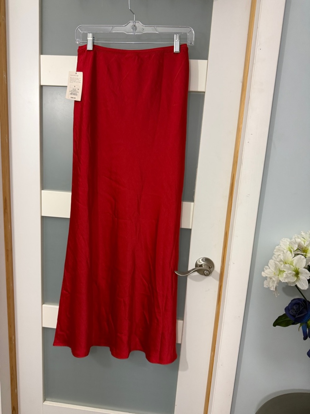 a new day Bright Red Maxi Slip Skirt